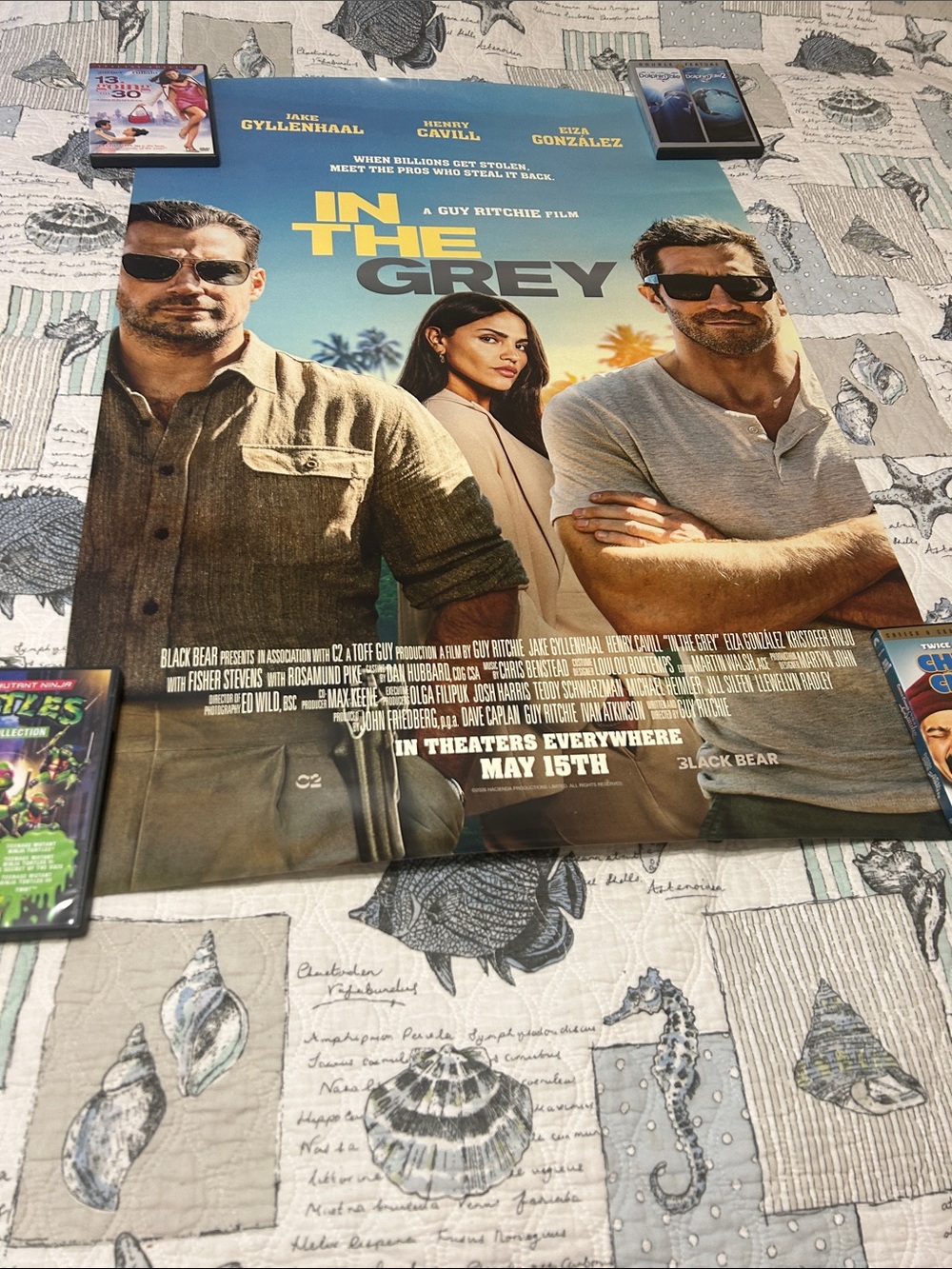 In the Grey Movie Poster - Blue, Yellow, Tan